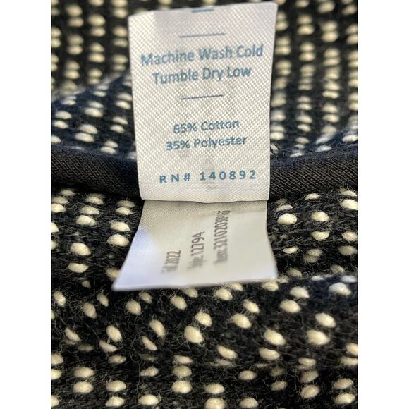 Marine Layer womens Birdseye Knit Cardigan size Small White/Black - Picture 6 of 9